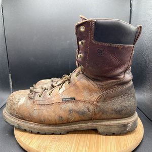Carolina Mens Size 13 D 8" Logger Comp Toe Work Boot Shoes Brown CA5529
